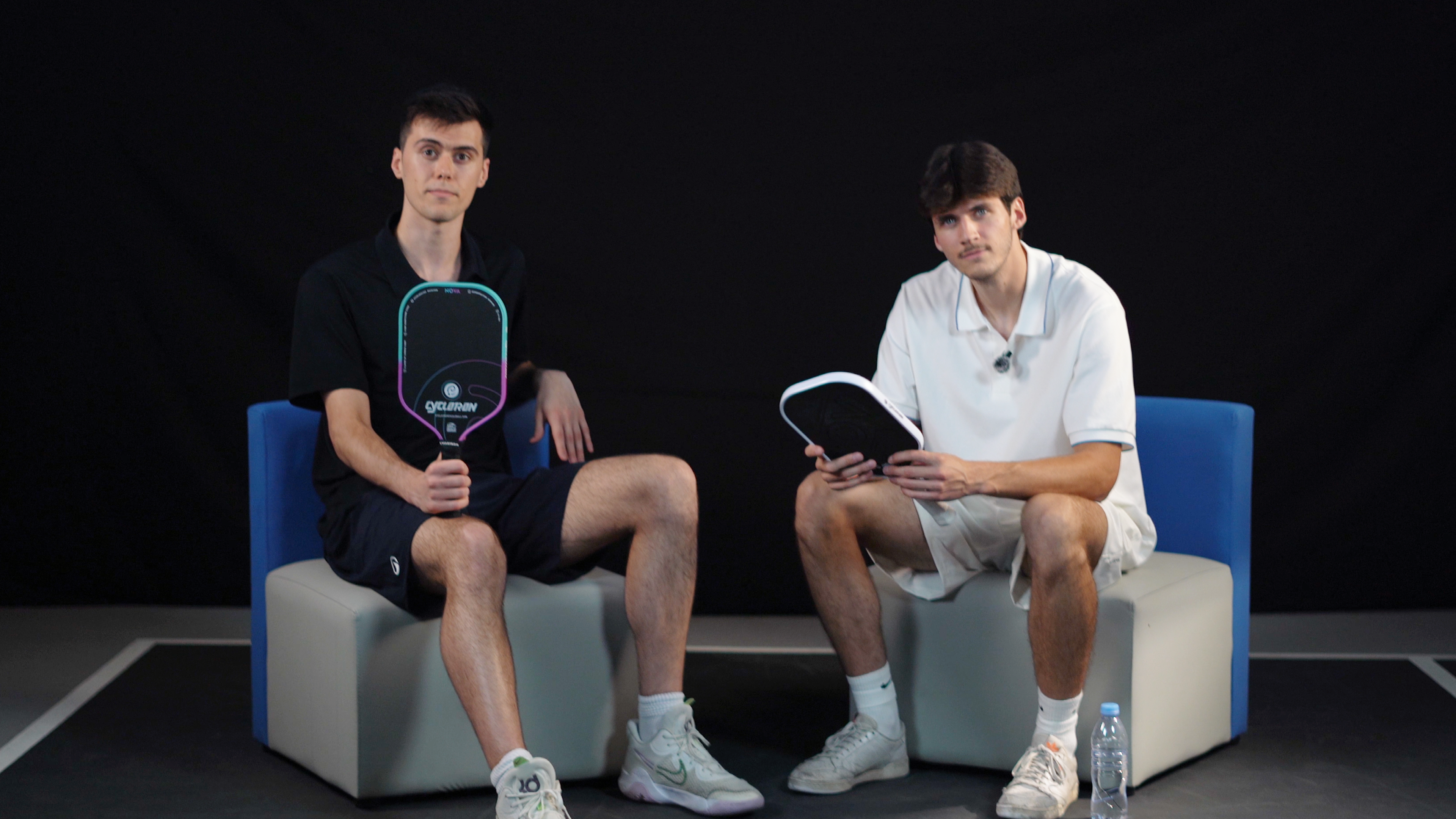 Load video: A discussion regarding the CYCLOTRON 14mm and 16mm Nova pickleball paddles.